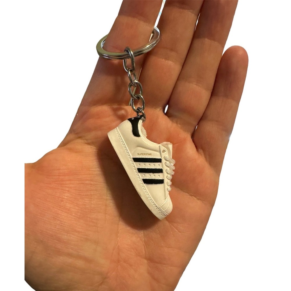 Mini Adidas Shoe Keychain | Superstar | Classic Low | White